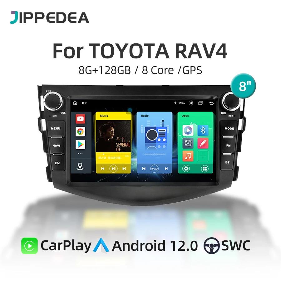 8 Carplay   ̵ 12.0 ڵ DVD ÷̾ 8G 128G  Ƽ̵ Ÿ RAV4 2006-2012 ׺̼ GPS WiFi ׷  RDS